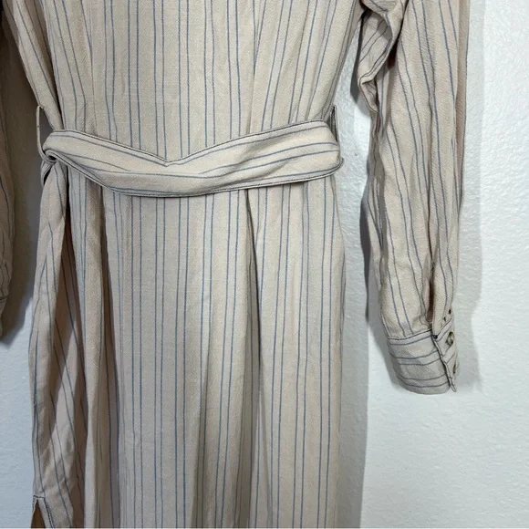 Free People Cream Audrey Midi Stripe Dress - Picture 5 of 14